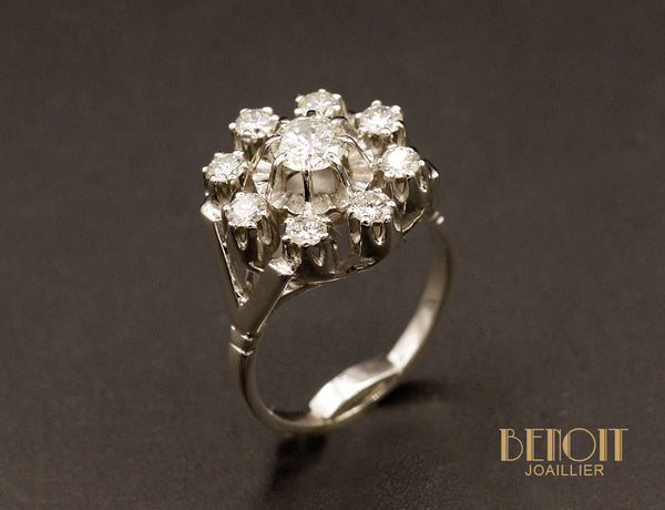 Bague Flocon Diamants 1950