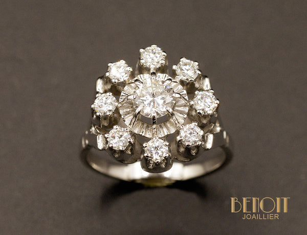 Bague Flocon Diamants 1950