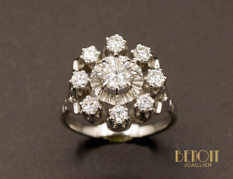 Bague Flocon Diamants 1950