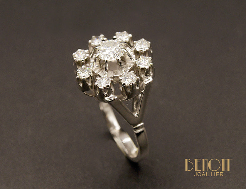 Bague Flocon Diamants 1950