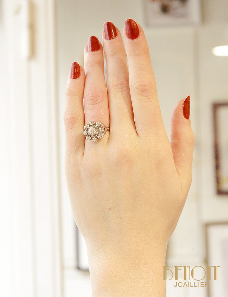 Bague Flocon Diamants 1950
