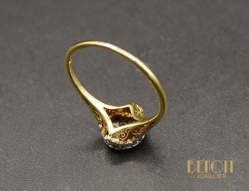 Bague Art Déco style Solitaire Diamants
