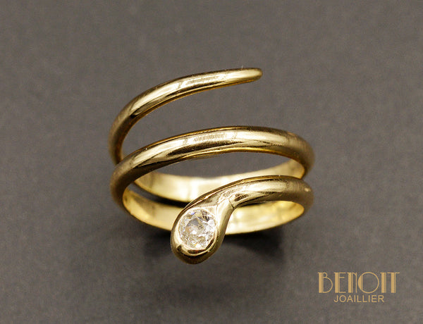 Bague Serpent Vintage Diamant