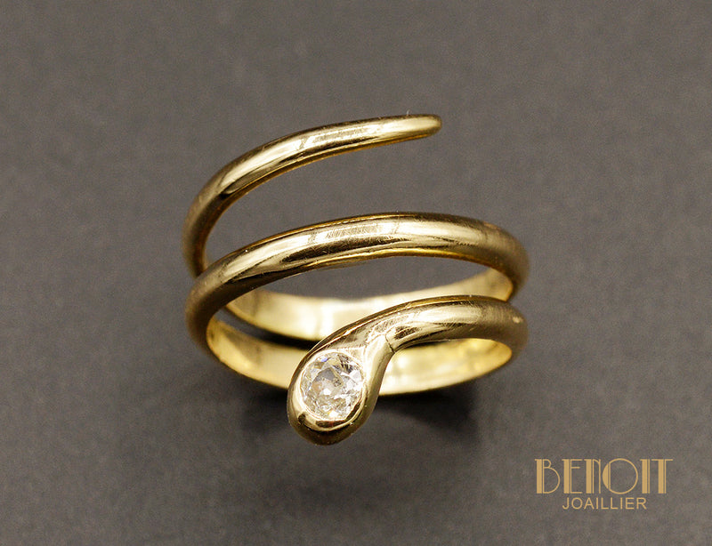 Bague Serpent Vintage Diamant