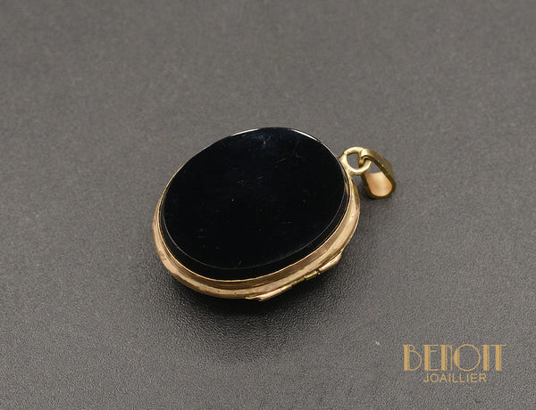 Pendentif Ouvrant Onyx Perles fines