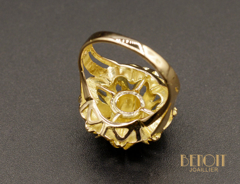 Bague Dôme Fleur Diamant 1950
