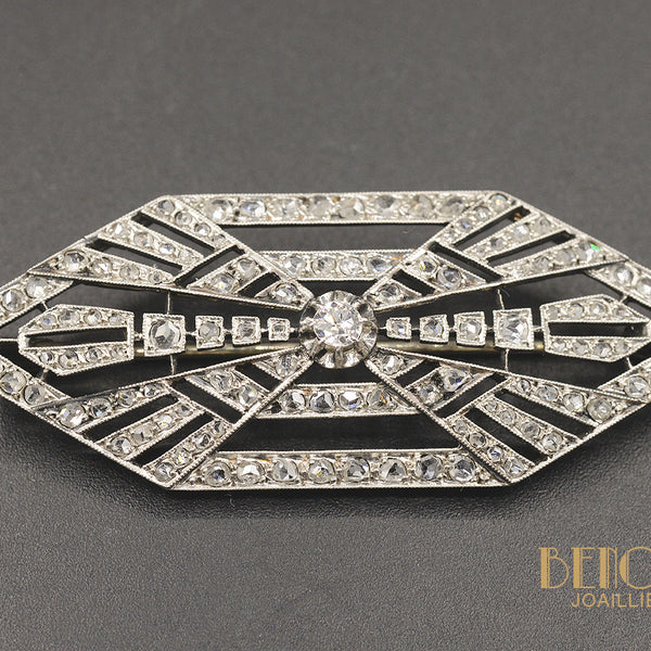 Broche Vintage Ange En Métal Doré - Décorée De Cristaux, Diamants Et Perles - Très Bon état D'occasion