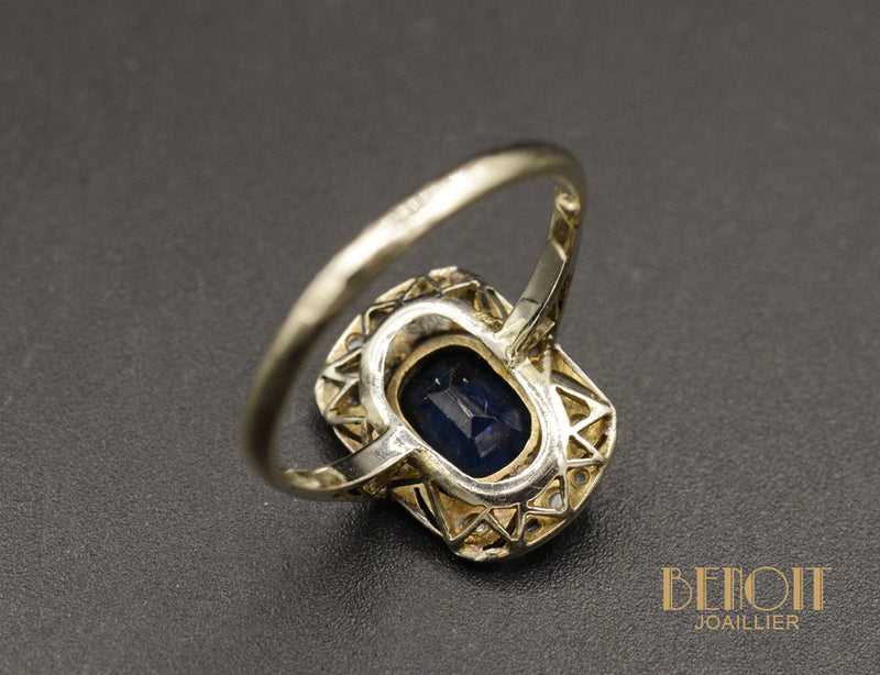 Bague Art Déco Saphir