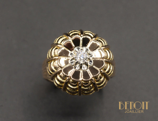 Bague Fleur 1950 Or rose