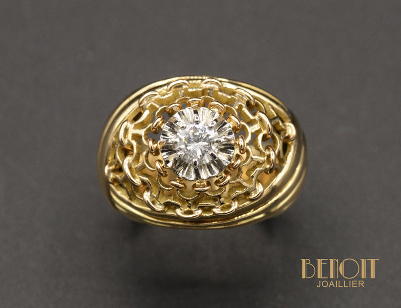 Bague Dôme Diamant 1950