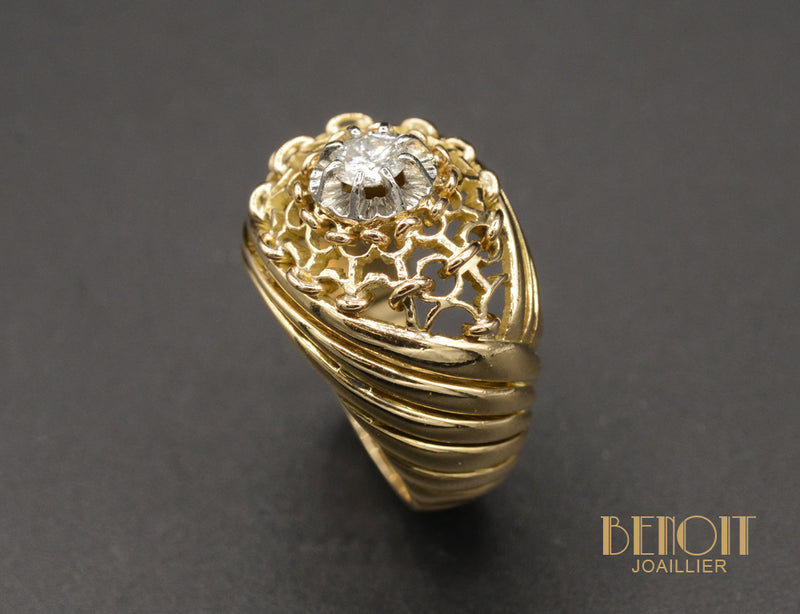 Bague Dôme Diamant 1950