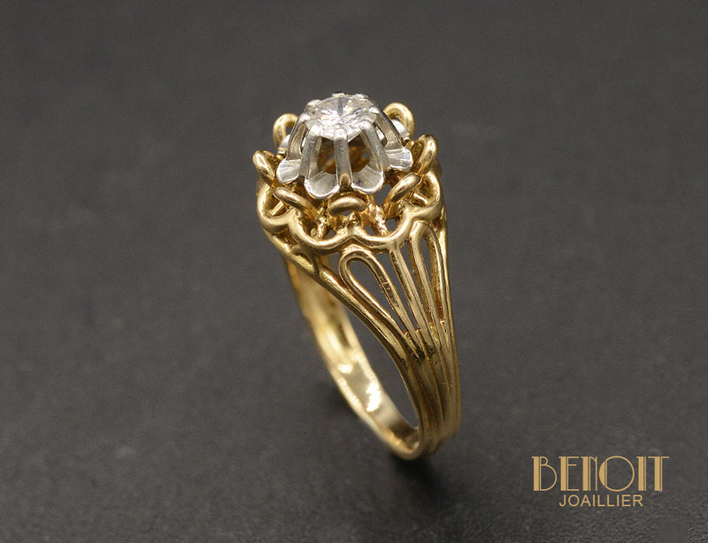 Bague Dôme Fleur Diamant