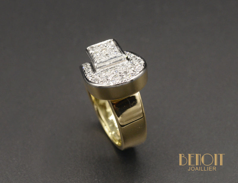 Bague Boucle Vintage Diamants
