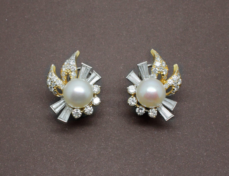PAIRE BOUCLES D’OREILLES PERLES HAUTE COUTURE VINTAGE BIJOUX PAIRE BOUCLES D’OREILLES PERLES HAUTE COUTURE VINTAGE BIJOUX