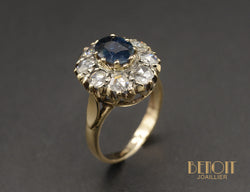 Bague Pompadour Saphir Diamants