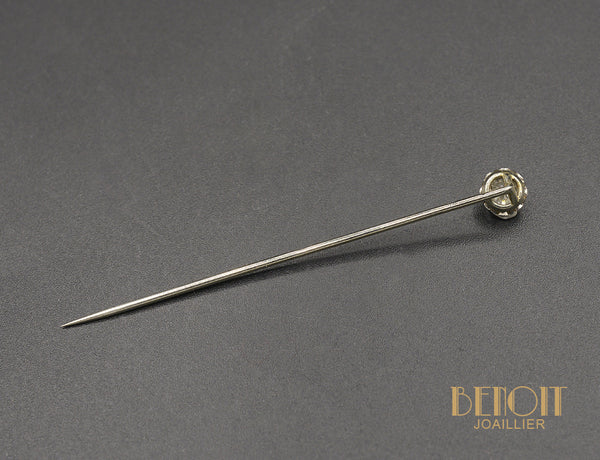Épingle De Cravate Ancienne – Canon De 75 – Argenté