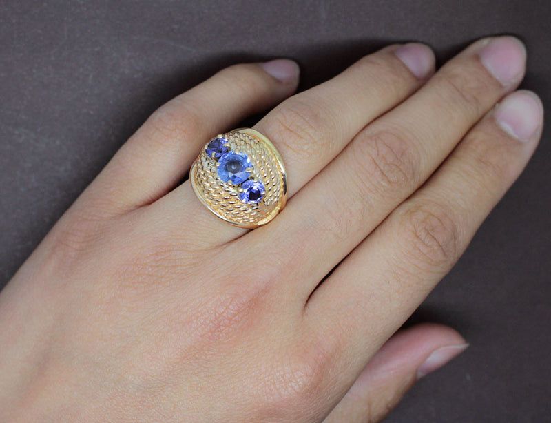 Bague 1950 Saphir et Or Jaune