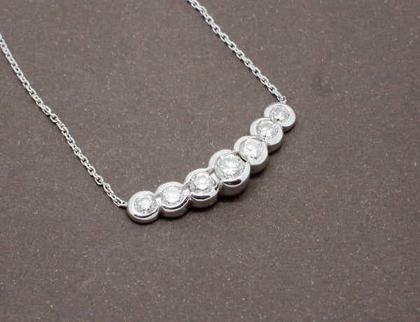 Collier Diamants et Or Blanc