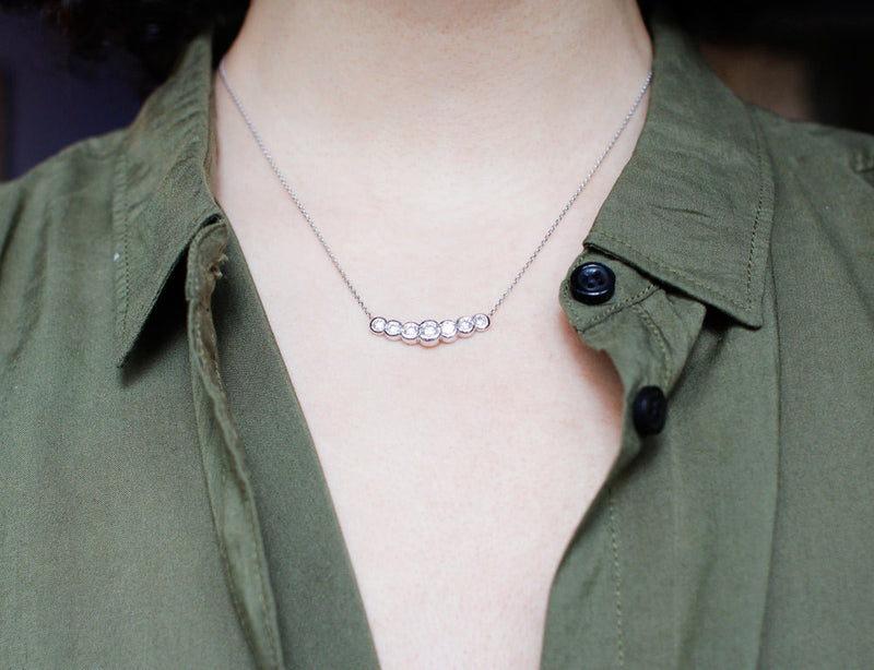 Collier Diamants et Or Blanc