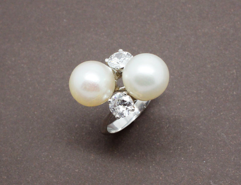 Bague Perle et Diamants