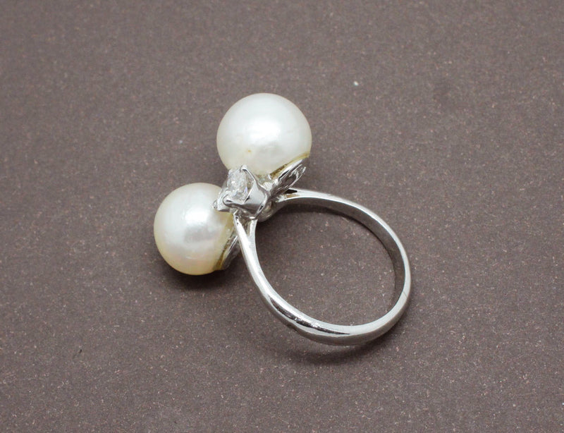 Bague Perle et Diamants