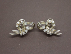 Boucles d'Oreilles 1950 Diamant et Or