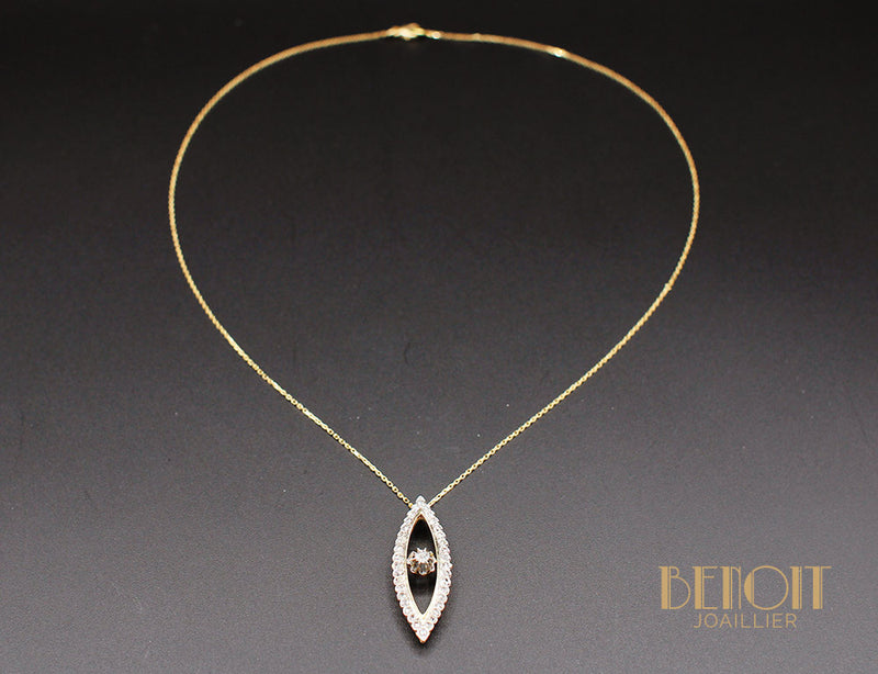 Pendentif "Les Recyclés" Navette de Diamants