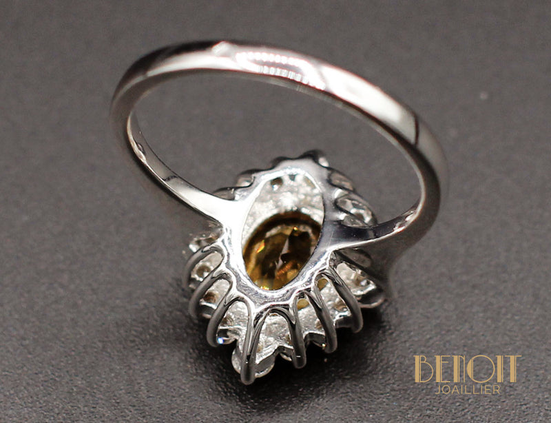 Bague Citrine Diamants