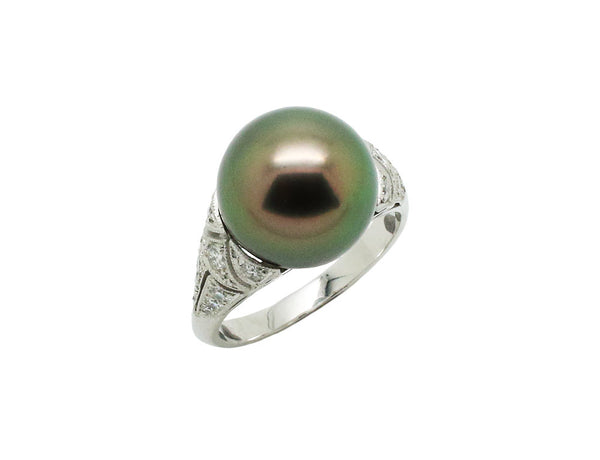Bague Création Benoit Joaillier Perle De Tahiti et Diamants