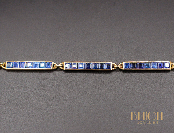Collier "Les Recyclés" Or et Saphirs