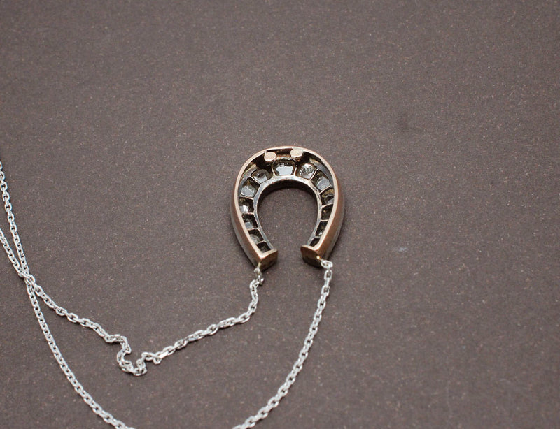 Collier Fer à Cheval Diamants Taille Rose