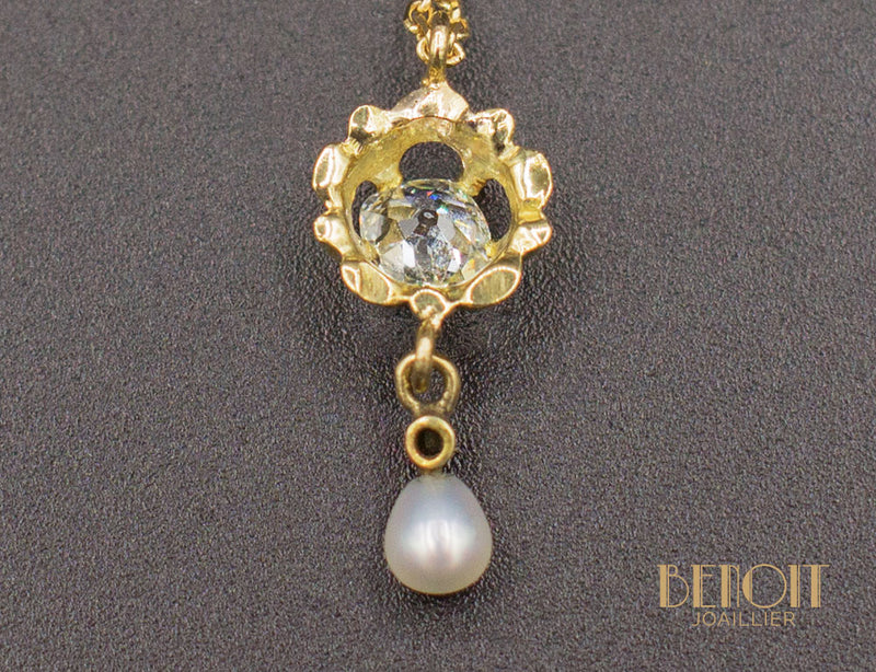 Pendentif "Les Recyclés" Diamant Perle Fine