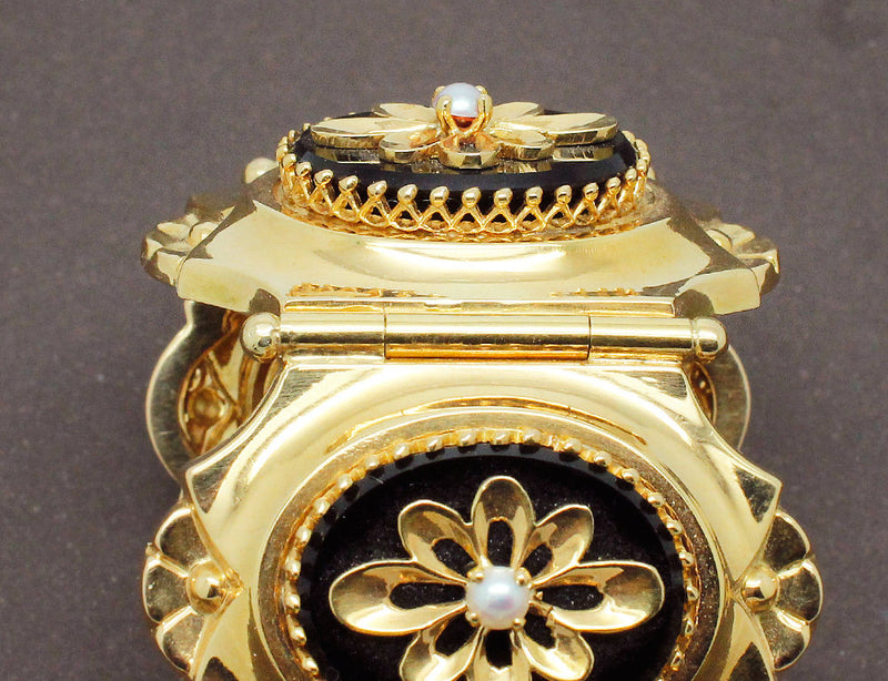 Bracelet Or Jaune et Onyx Napoléon III