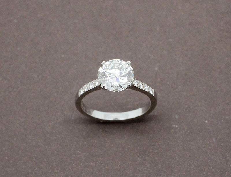 Solitaire Diamant 2,1 ct, Création "BenoitJoaillier"
