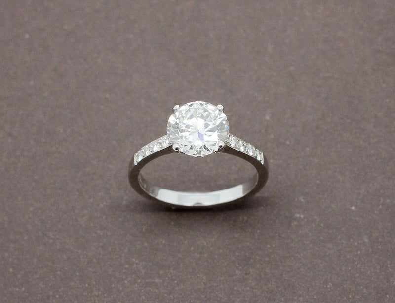 Solitaire Diamant 2,1 ct, Création "BenoitJoaillier"