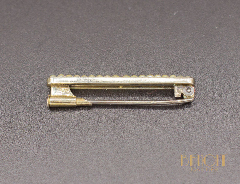 Broche Barrette Or Perles Fines