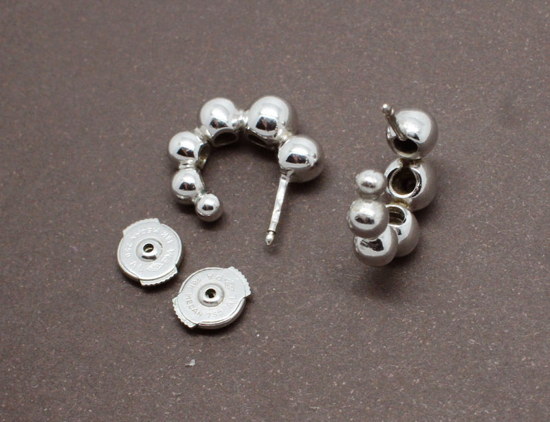 Boucles d'Oreilles Or Blanc et Diamants