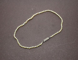 Bracelet 1900 Perles Fines et Fermoir Diamants