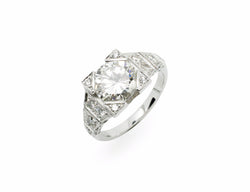 Bague Création Benoit Joaillier "Grande Chevalière Art Déco" Diamant 2,06cts