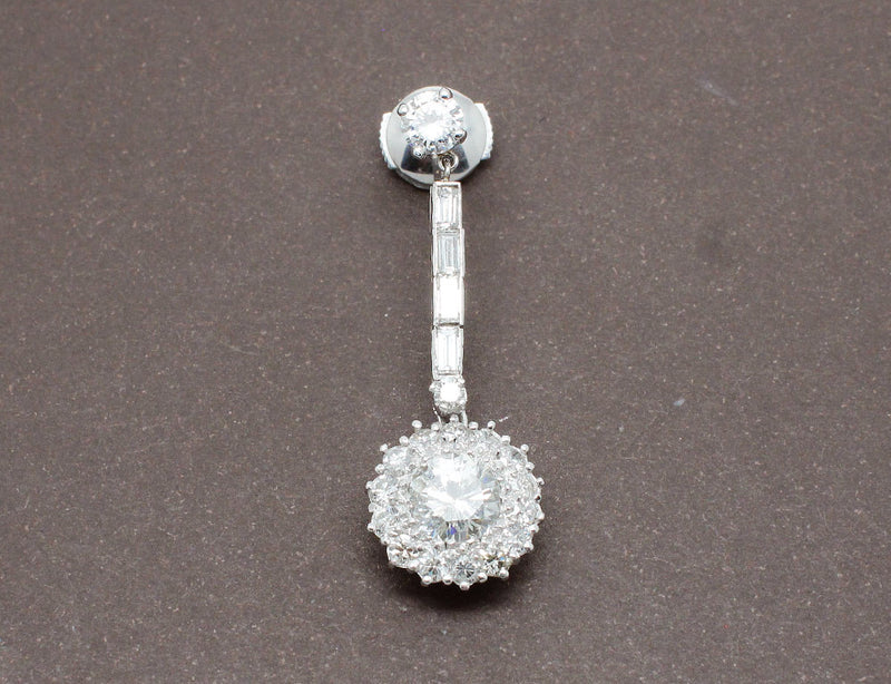 Boucles d'Oreilles Pendantes Diamants