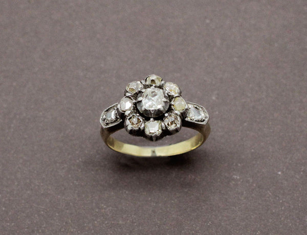 Bague Ancienne Marguerite Diamants