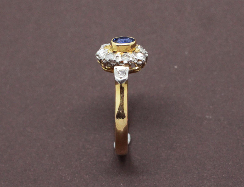 Bague Ancienne Saphir et Diamants
