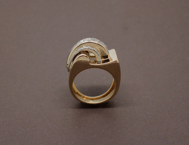 Bague Tank Or et Diamants