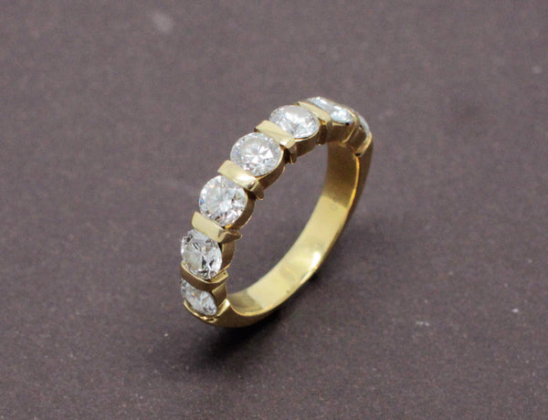 Demi-alliance Diamants 1.5ct or jaune
