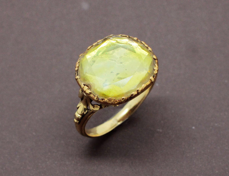 Bague 19e siècle Citrine et Or Jaune