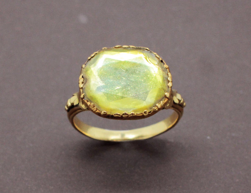 Bague 19e siècle Citrine et Or Jaune