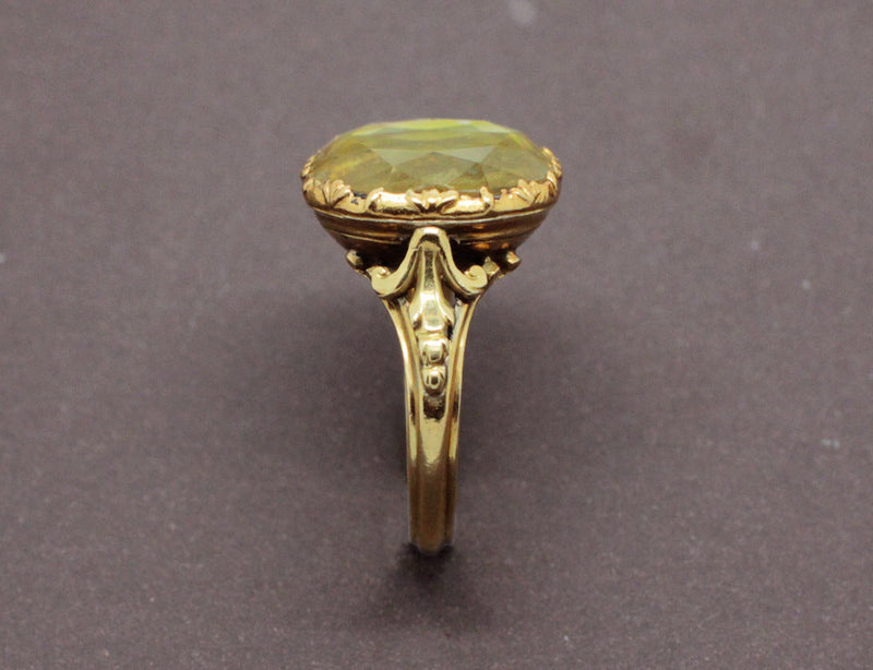 Bague 19e siècle Citrine et Or Jaune