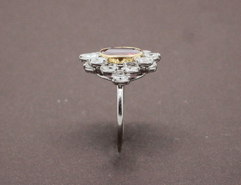 Bague Rubis Naturel Certifié et Diamants