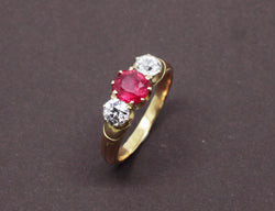Bague Ancienne Rubis et Diamants