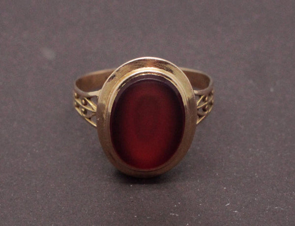 Bague 1900 Agate et Or